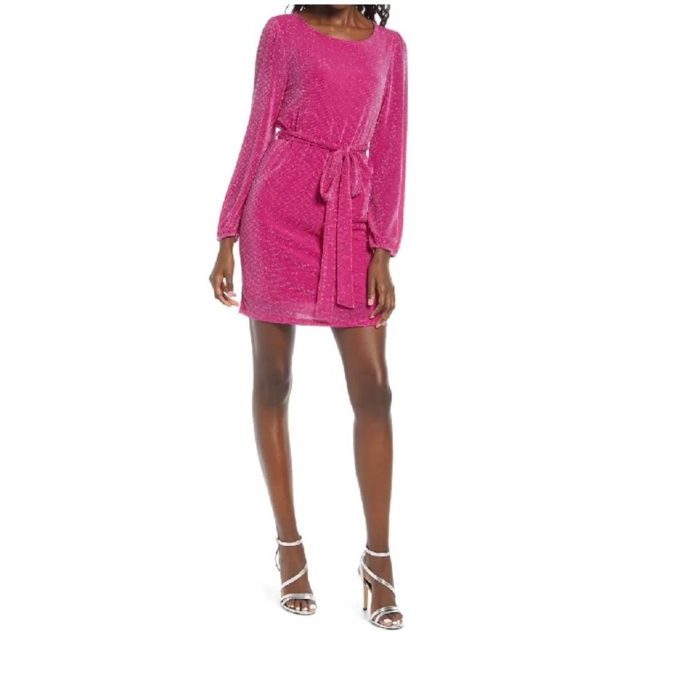 🎁 FRAICHE BY J Bling Long Sleeve Minidress